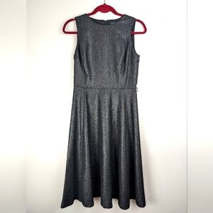 Lauren Ralph Lauren Elegant‎ Black and Silver Sleeveless Dress